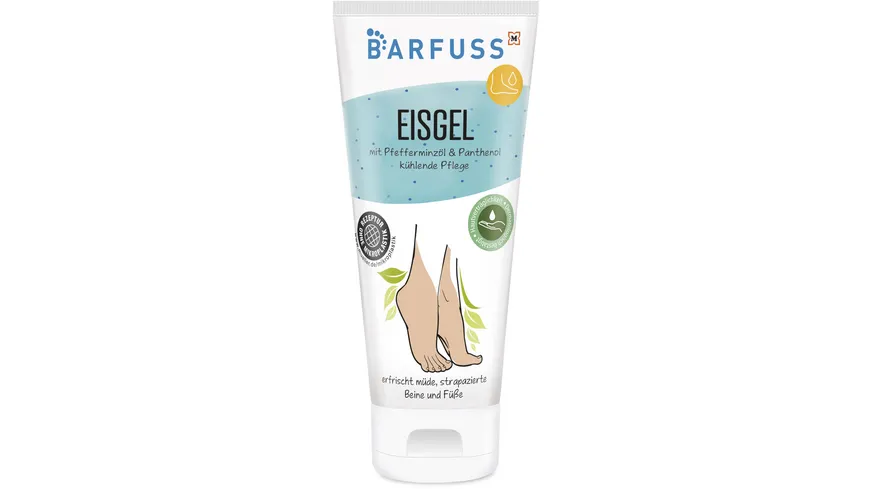 BARFUSS Eisgel Pfefferminzöl & Panthenol 100 ml