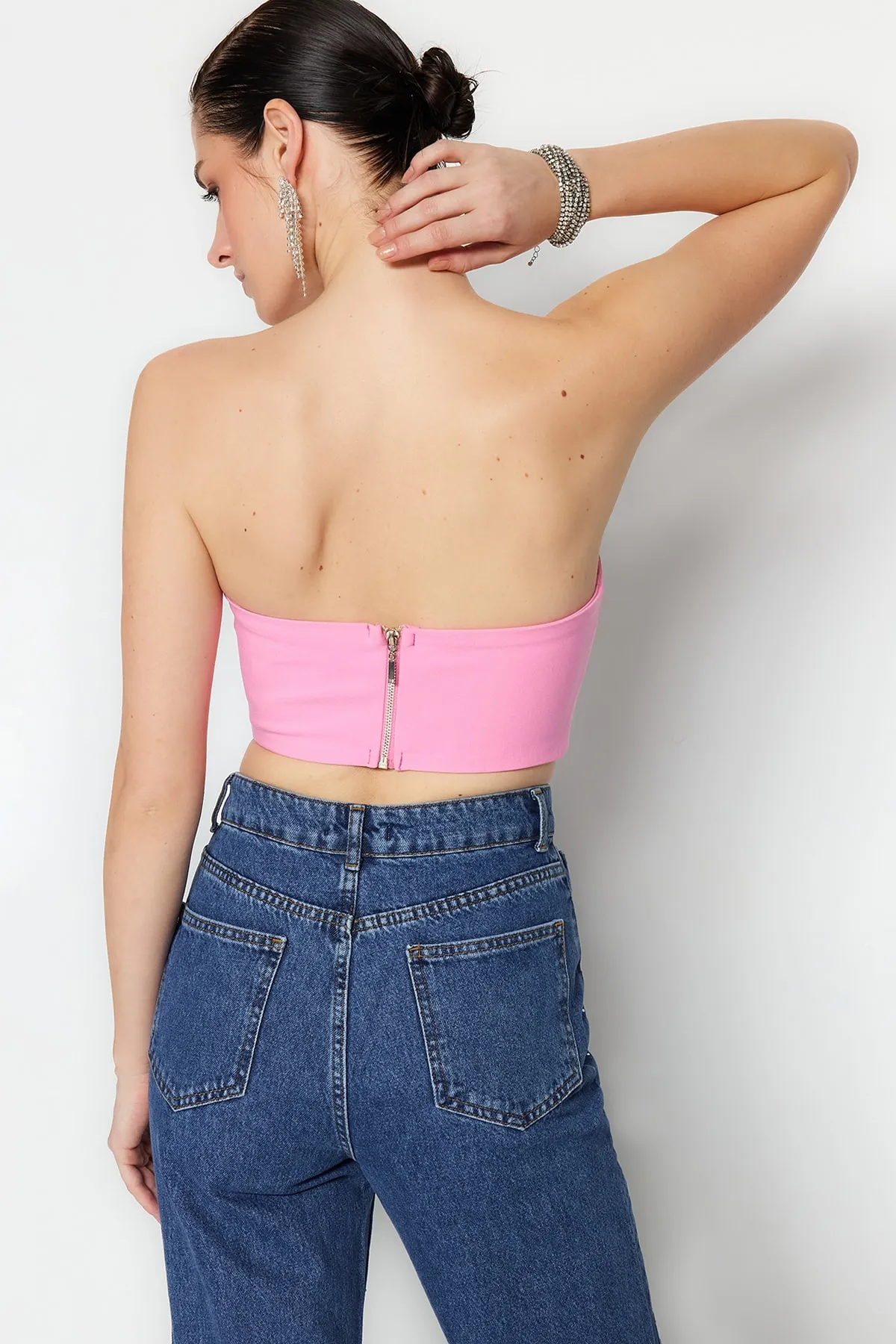 Trendyol Collection  Rosa trägerloses Bustier TPRSS21BS0032