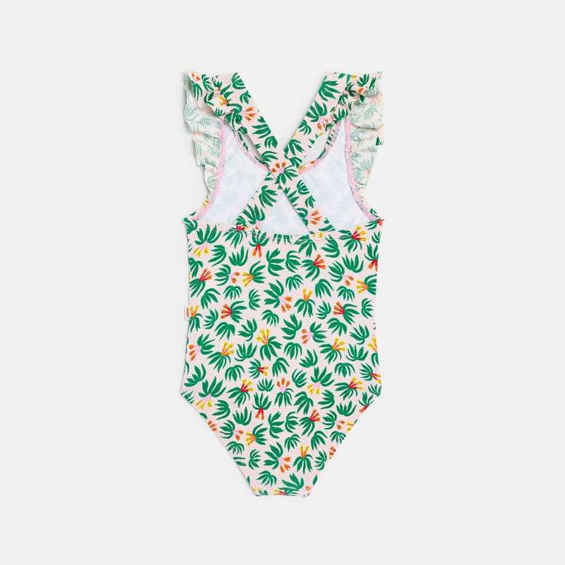 Maillot de bain bébé fille imprimés tropicaux rose Catimini