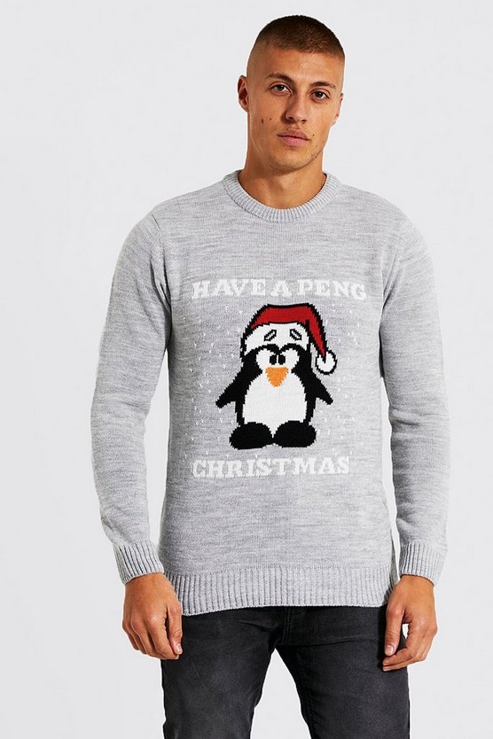 Weihnachtspullover mit Peng Slogan