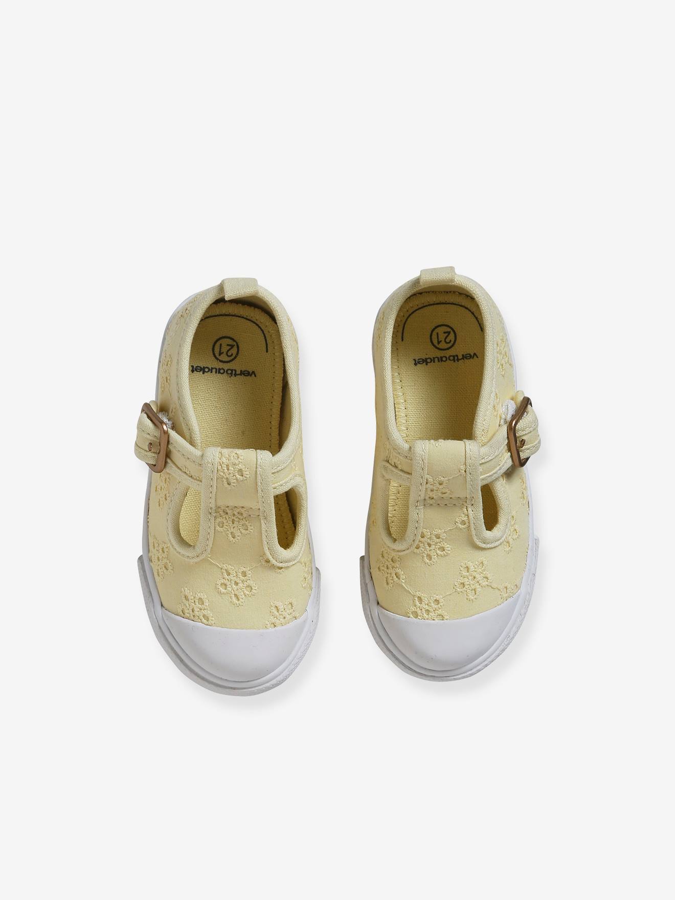 Vertbaudet Baby Stoff-Sandalen - gelb