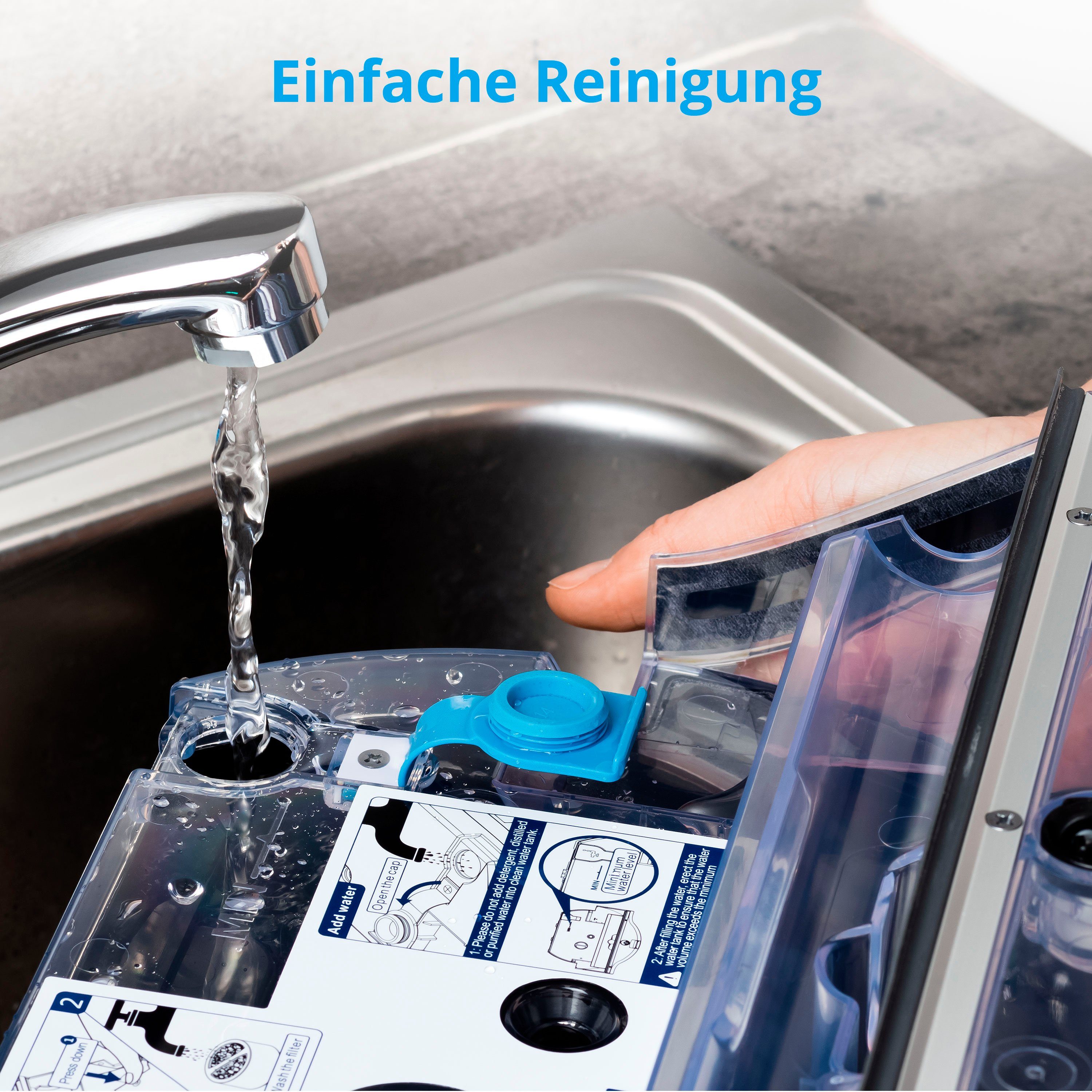 Medion® Wischroboter MD 20053, 25 W, getrennter Frischwasser- und Abwassertank