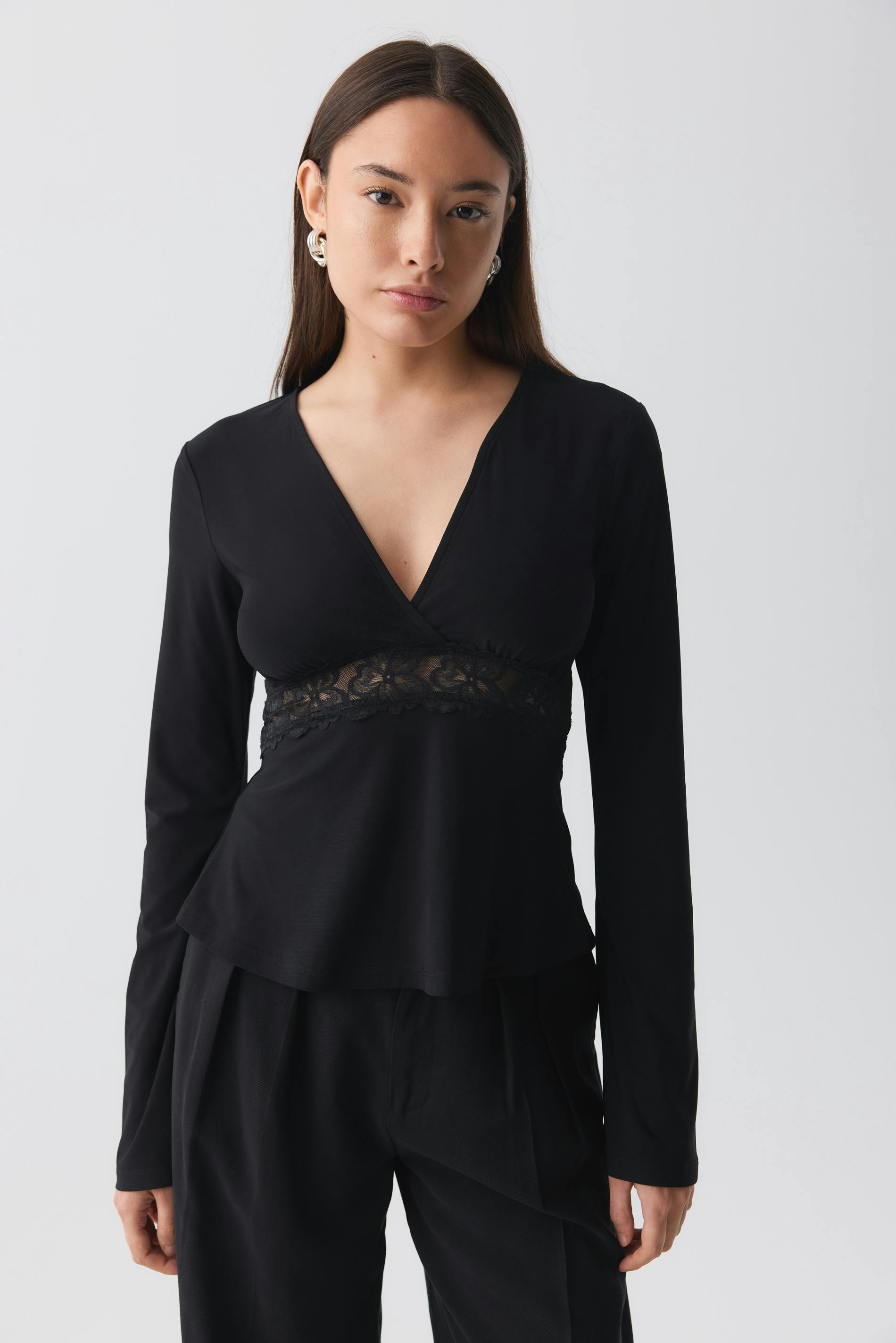 Lace detail top