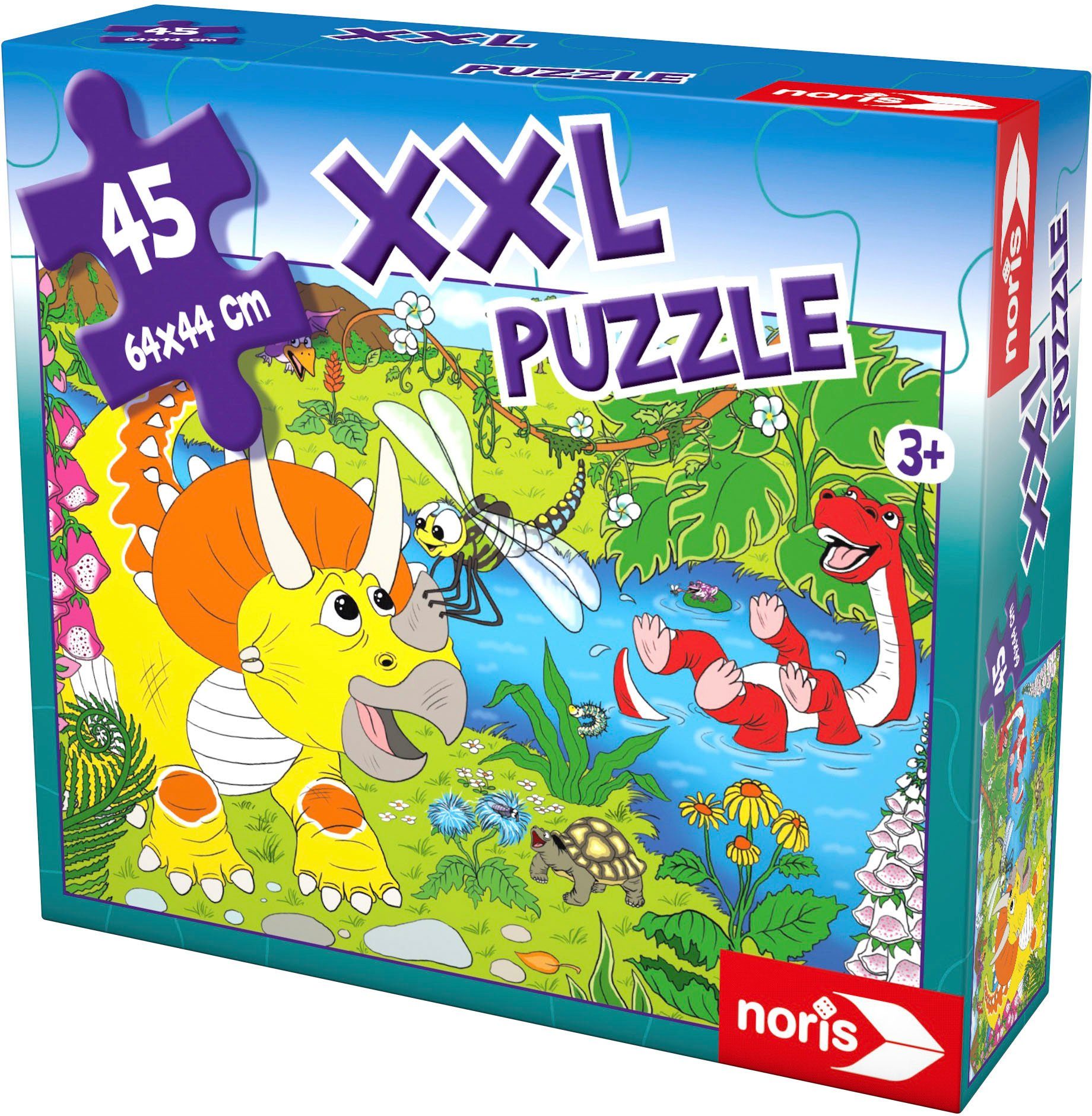 Noris Puzzle XXL Puzzle Dinosaurier, 45 Puzzleteile