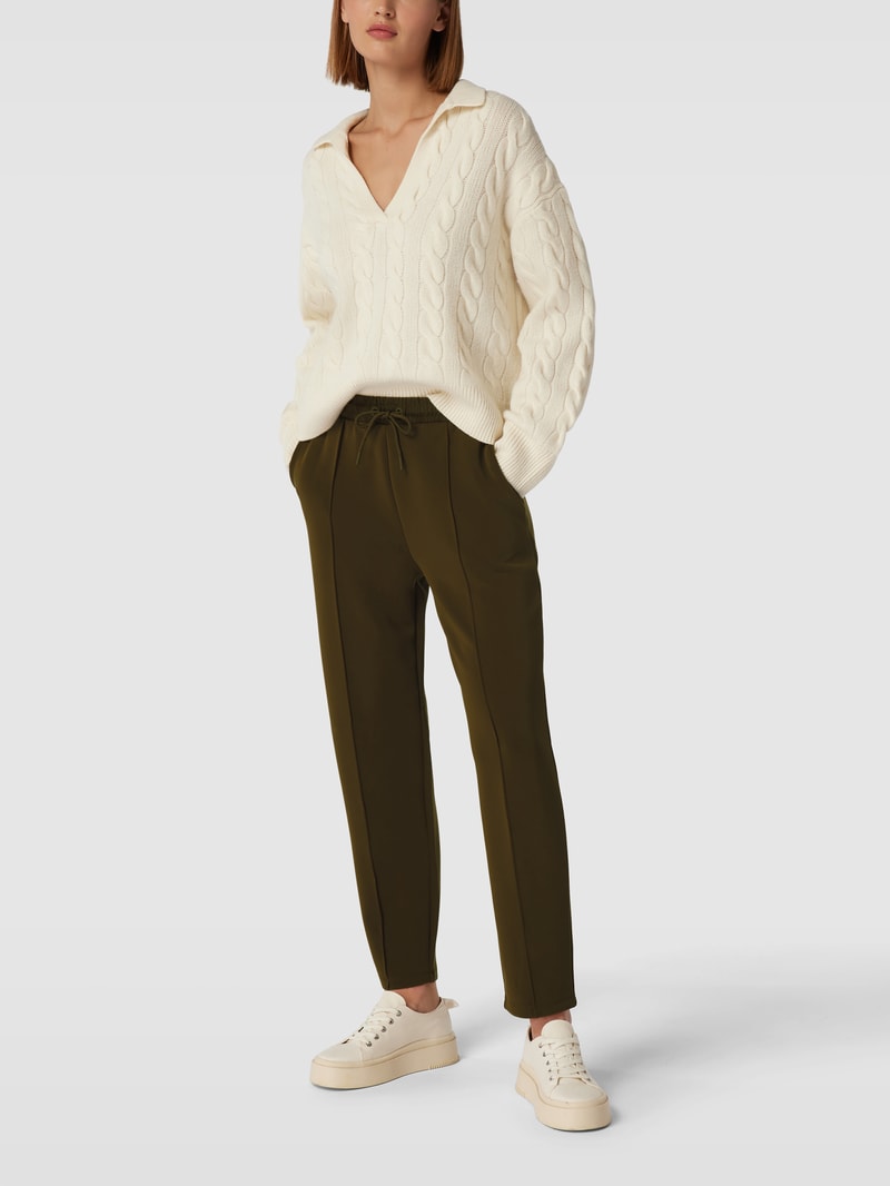 Sweatpants mit Tunnelzug Modell 'Peach' in khaki