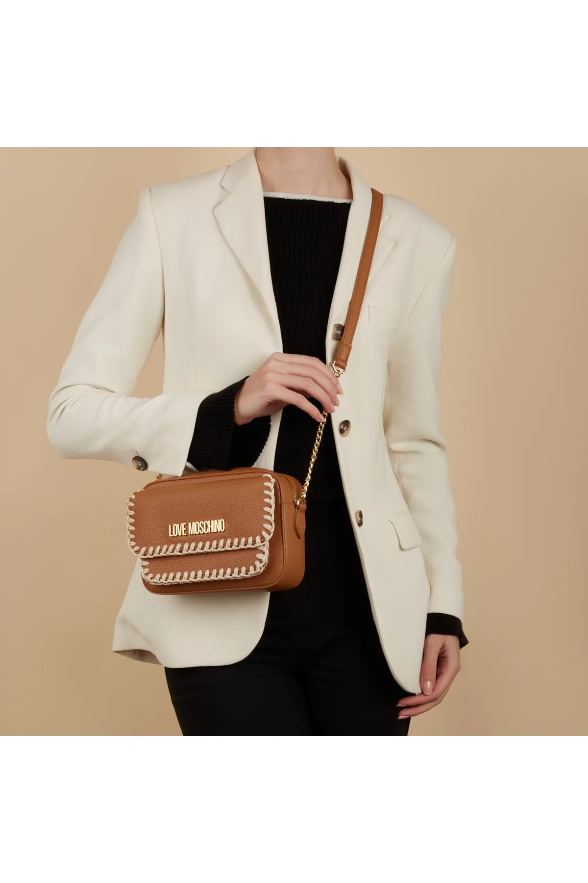 1'ASLAN  Love Moschino Cammello Damen Umhängetasche Braun Jc4106pp1ilj120a