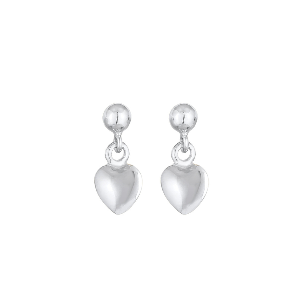 Elli Elli Boucles d'Oreilles Boucles d'oreilles Femme Coeur Amour Tendance Minimale en Boucles d'oreilles
