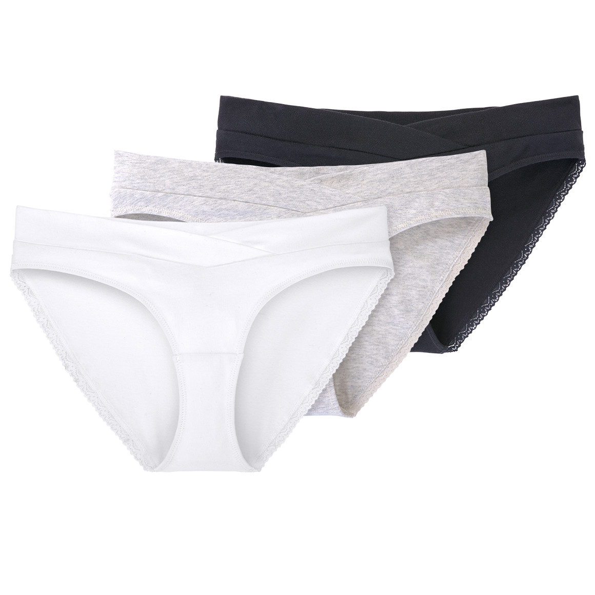 3 Damen Umstands-Slips mit Bio-Baumwolle