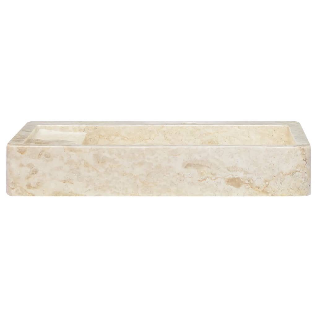 vidaXL Waschbecken Waschbecken Creme 58x39x10 cm Marmor