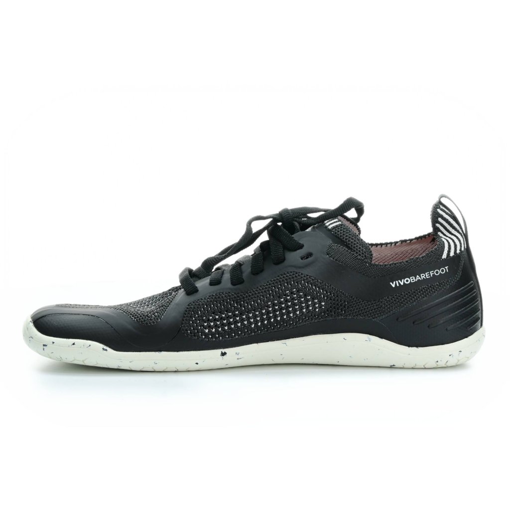 Vivobarefoot Geo Racer Knit L Obsidian Textil sportliche Barfußschuhe