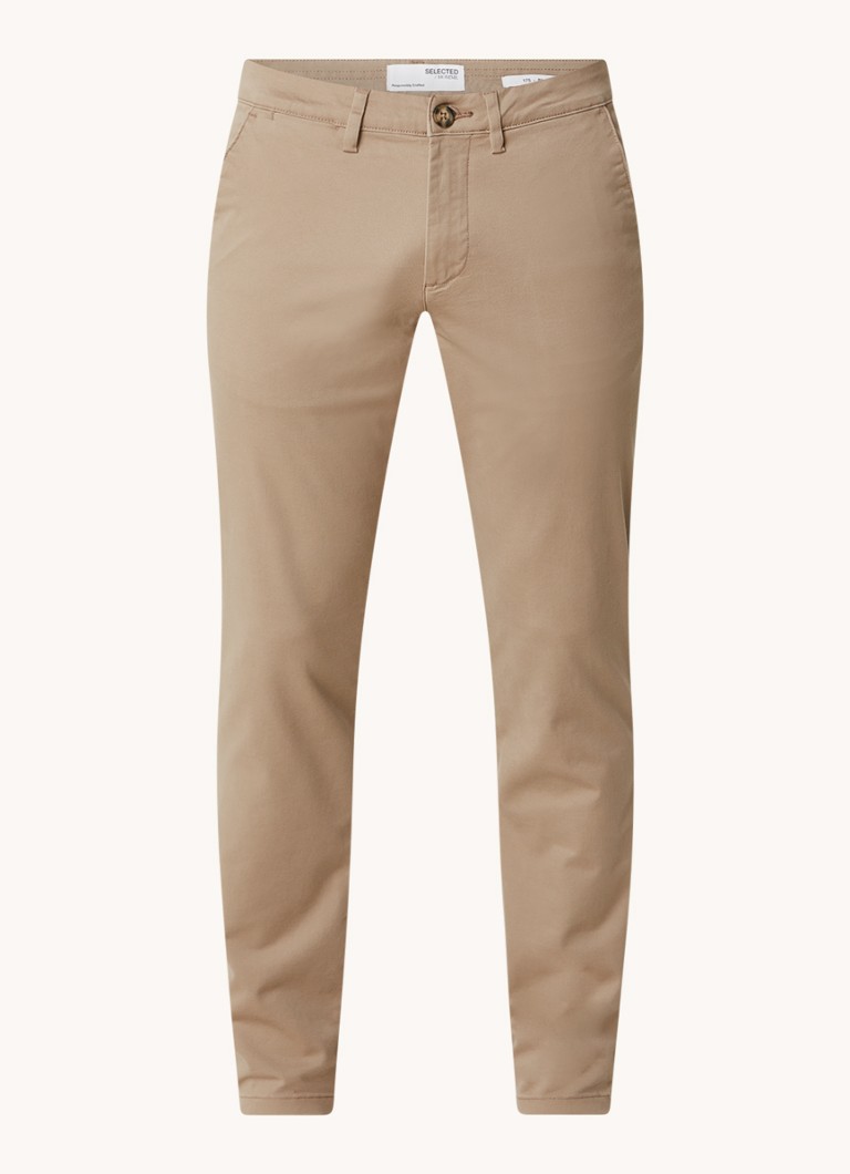 Calça chino slim fit Selected Homme New Miles com bolsos laterais.
