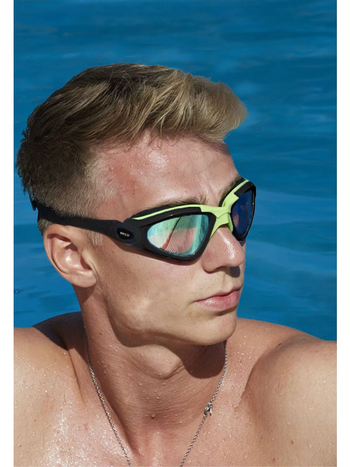 BECO the world of aquasports Schwimmbrille CALAIS MIRROR in schwarz-grün günstig kaufen onesize