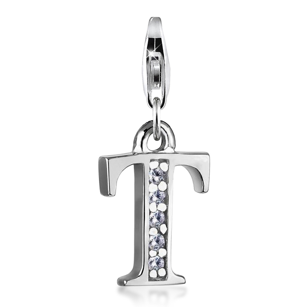 Nenalina Nenalina Amulette Charm lettre Pendentif individuel et personnalisé en argent 925 Pendentif