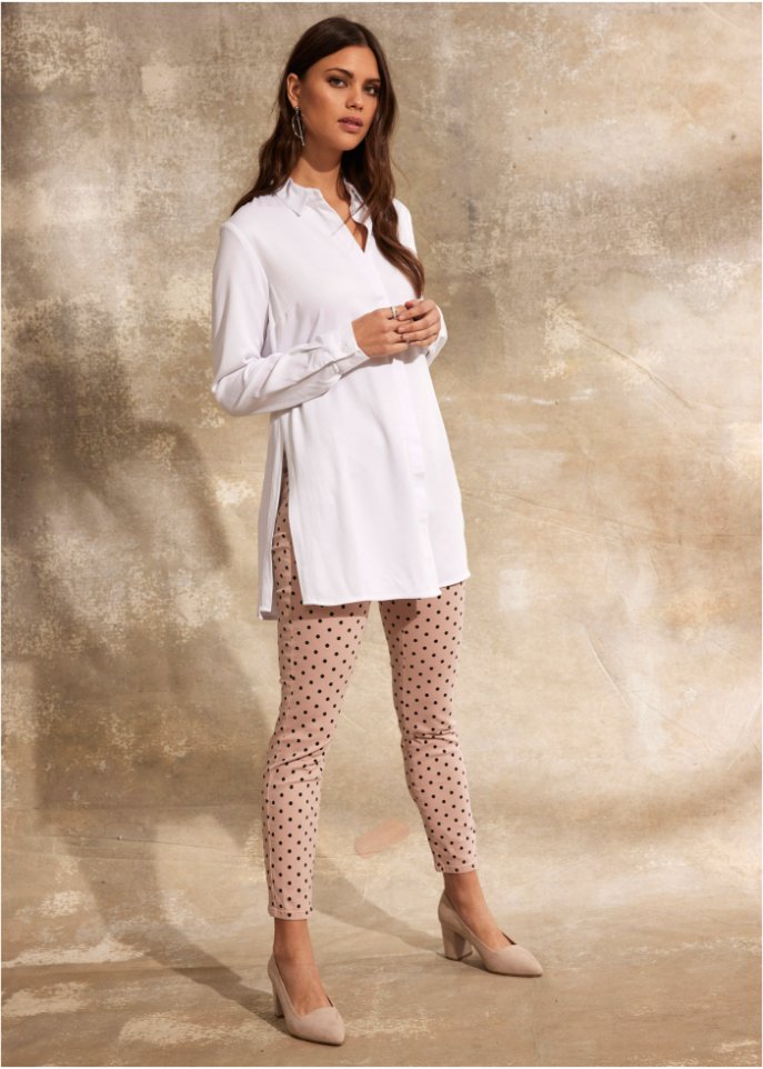 Longbluse mit Schlitz