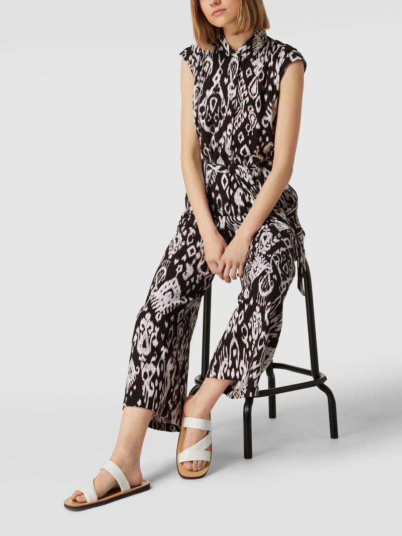 Jumpsuit mit Allover-Muster in anthrazit
