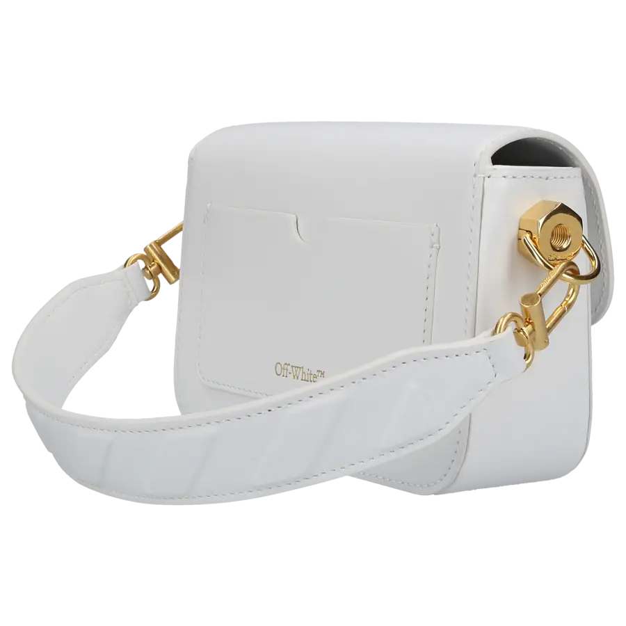 Off-White - Handtasche PLAIN BINDER S Kalbsleder - weiß