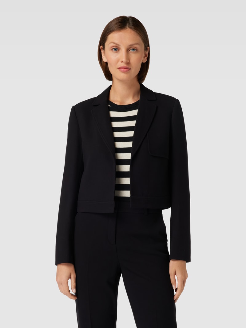 Blazer mit Ziernähten in schwarz