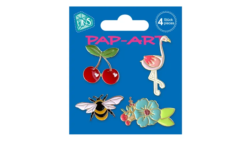 PAP-ART Pins Flamingo 4Stück