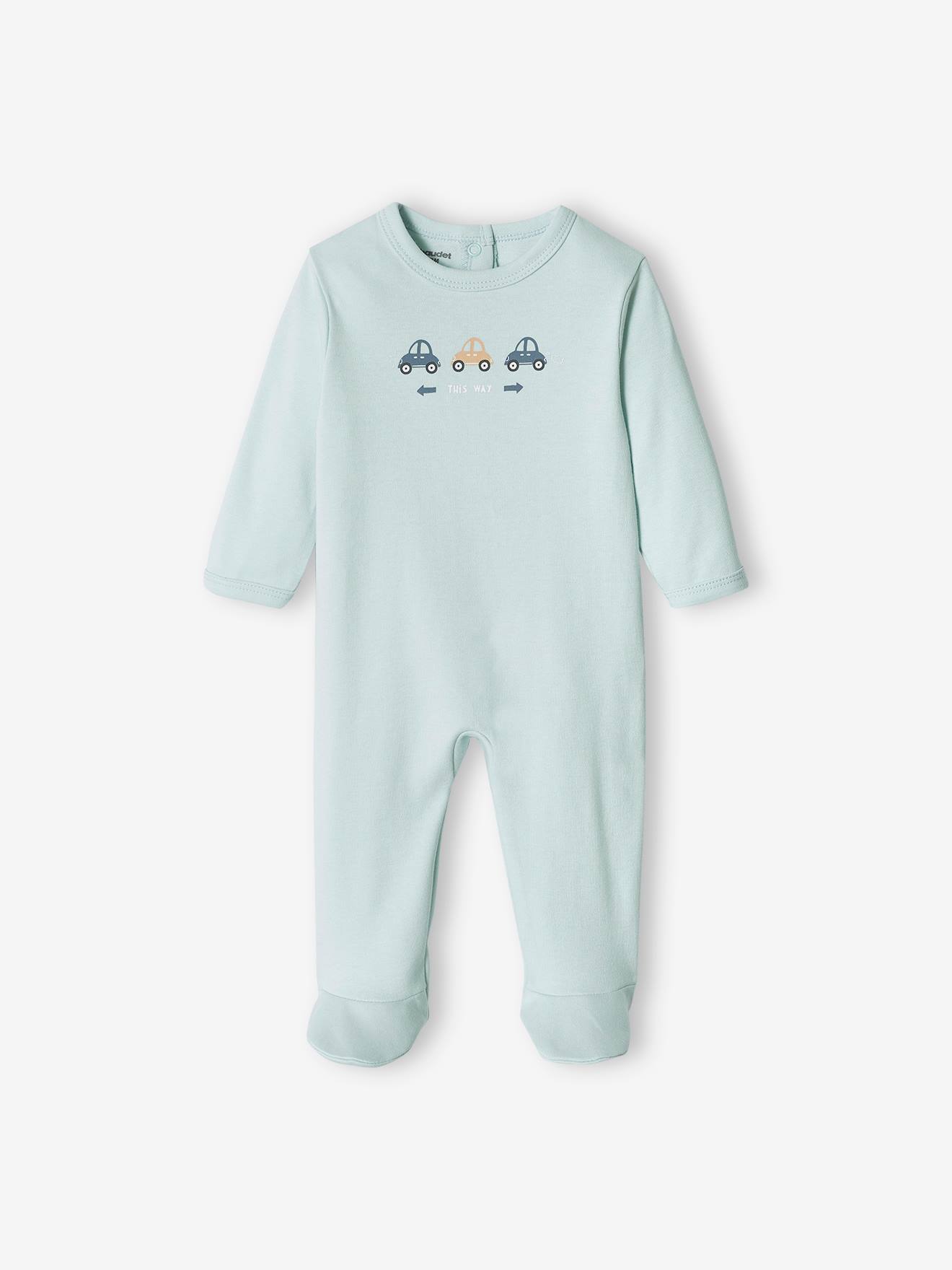 Vertbaudet 3er-Pack Baby Strampler aus Interlock-Jersey BASIC Oeko-Tex - hellblau