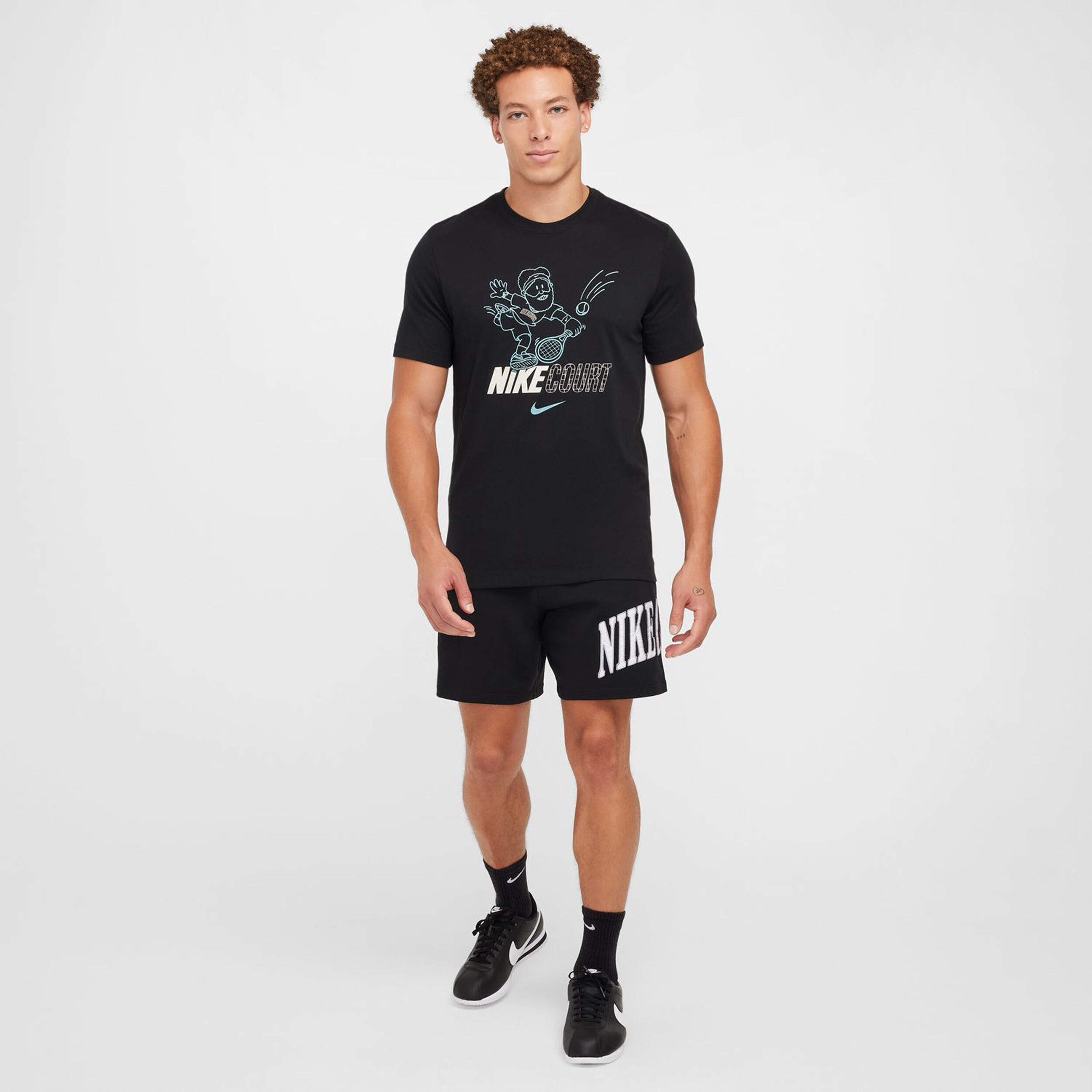 Court Dri-Fit T-Shirt Herren - Schwarz, Mehrfarbig