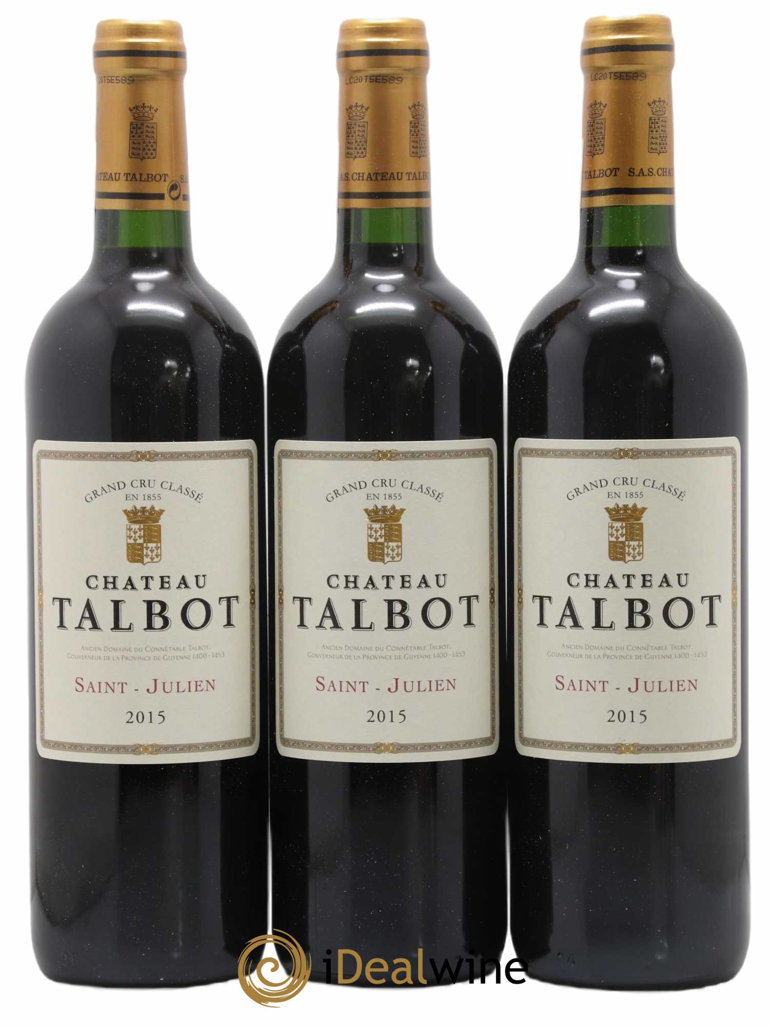 Château Talbot 4ème Grand Cru Classé  2015 - Lot de 12 Bouteilles