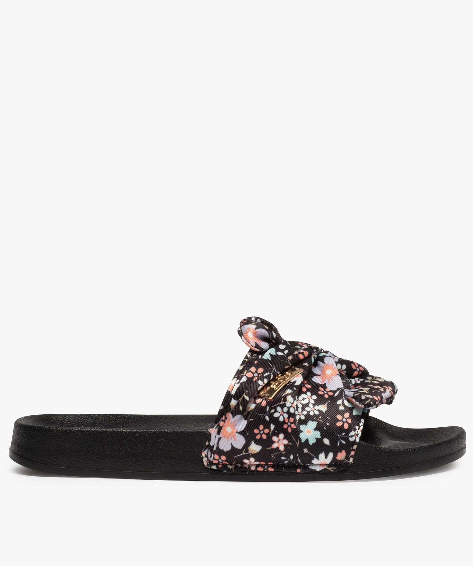 Mules de piscine femme dessus drapé – Shoes by LTDC noir | GEMO