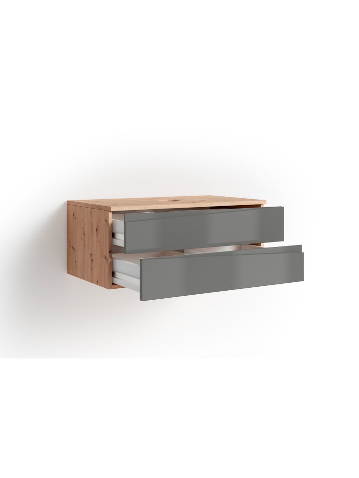 byLiving Waschtisch Shape in Grau - (B) 80 x (H) 33 x (T) 47 cm günstig kaufen onesize