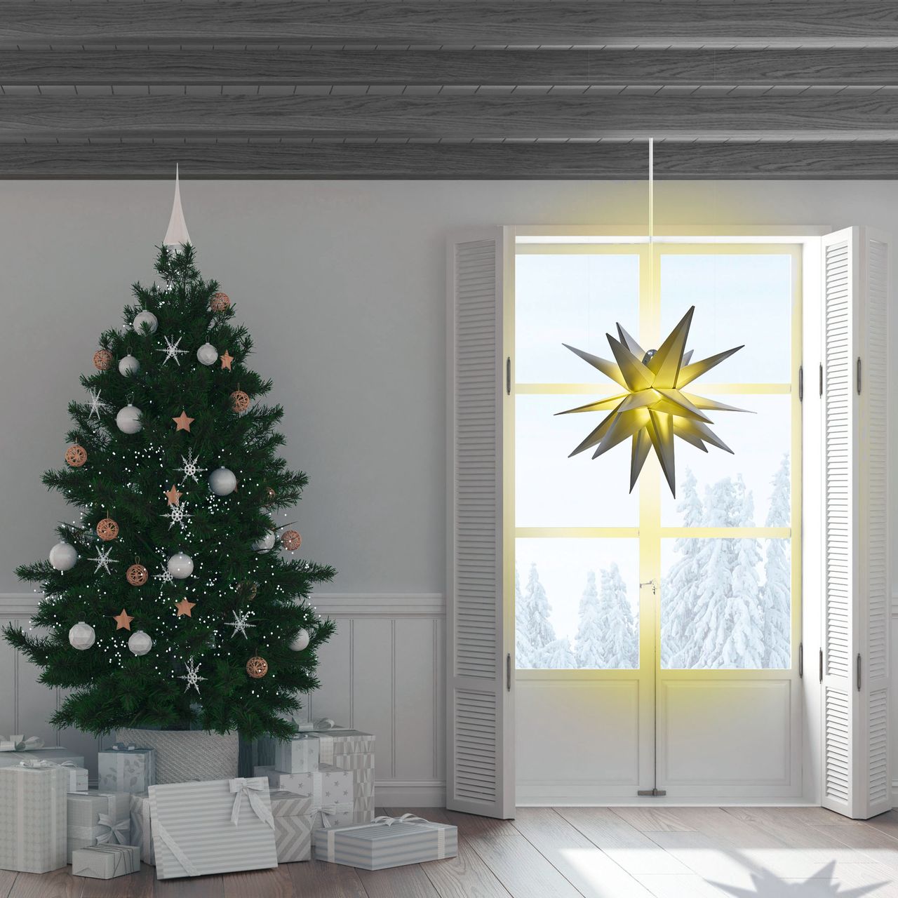 Weles AMARE LED Stern XXL Ø 100 cm grau