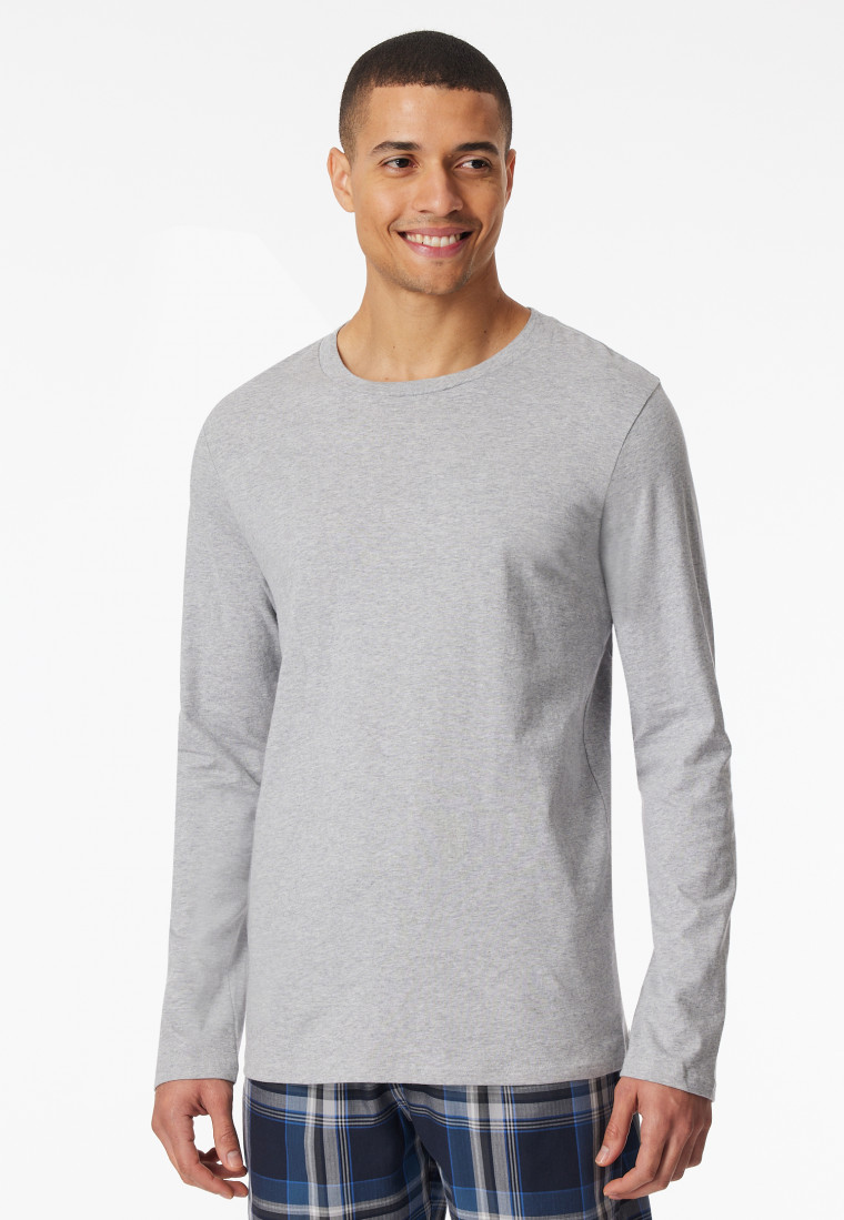 Shirt langarm grau-meliert - Mix+Relax