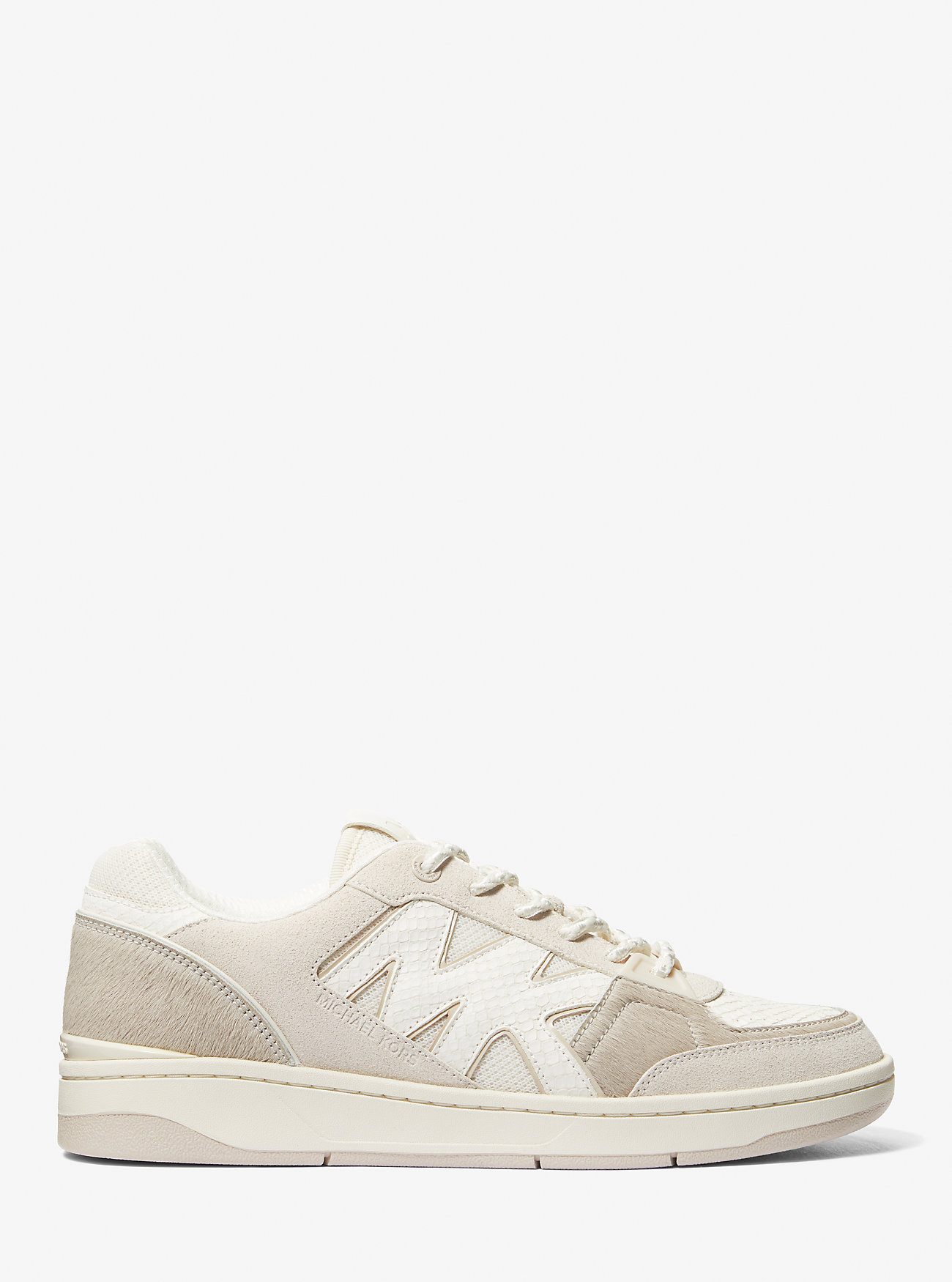 Rebel Mixed-Media Sneaker – BONE MULTI