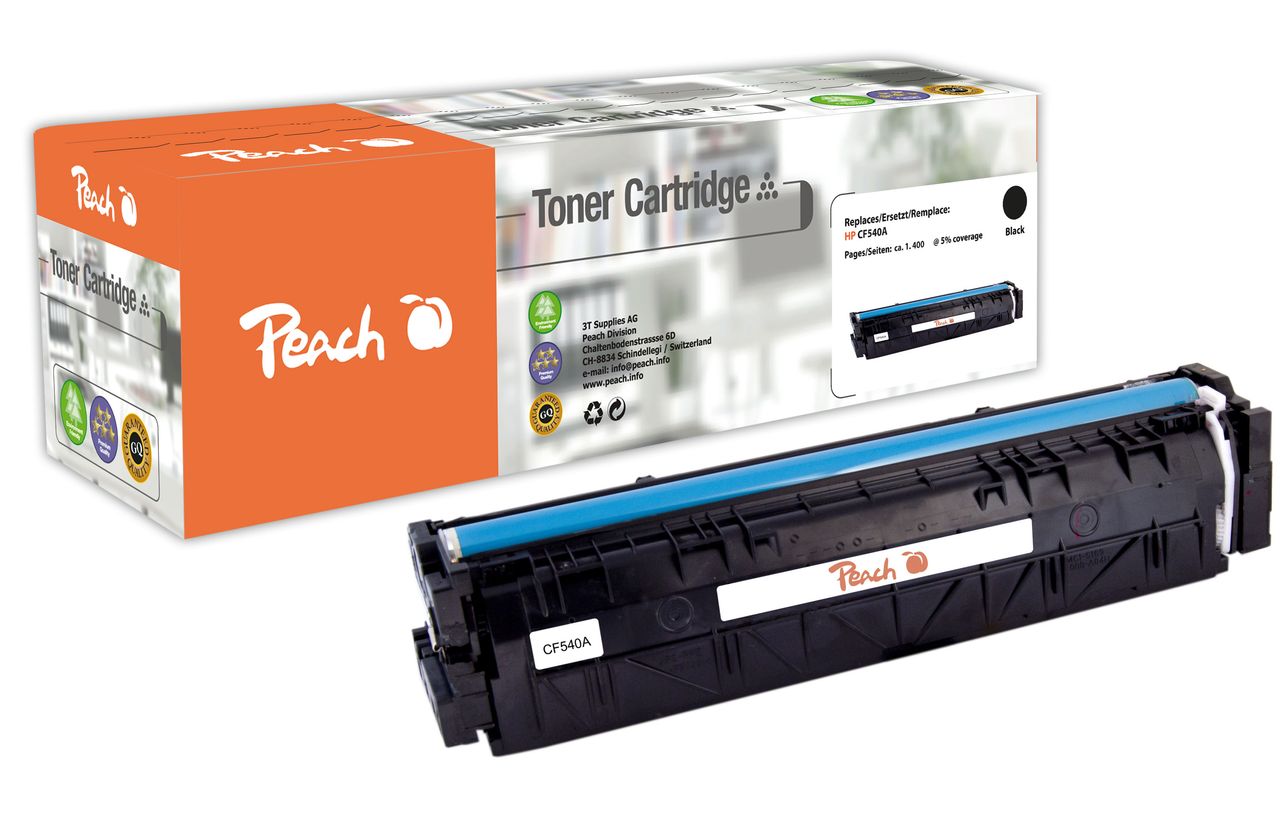 Peach Tonermodul schwarz ersetzt HP No. 203A BK
