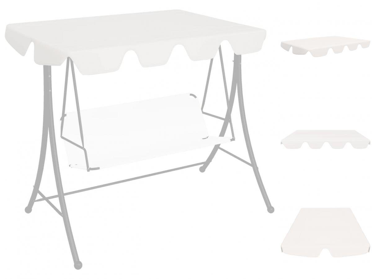 vidaXL Hollywoodschaukel Ersatzdach für Hollywoodschaukel Weiß 150130x70105 cm