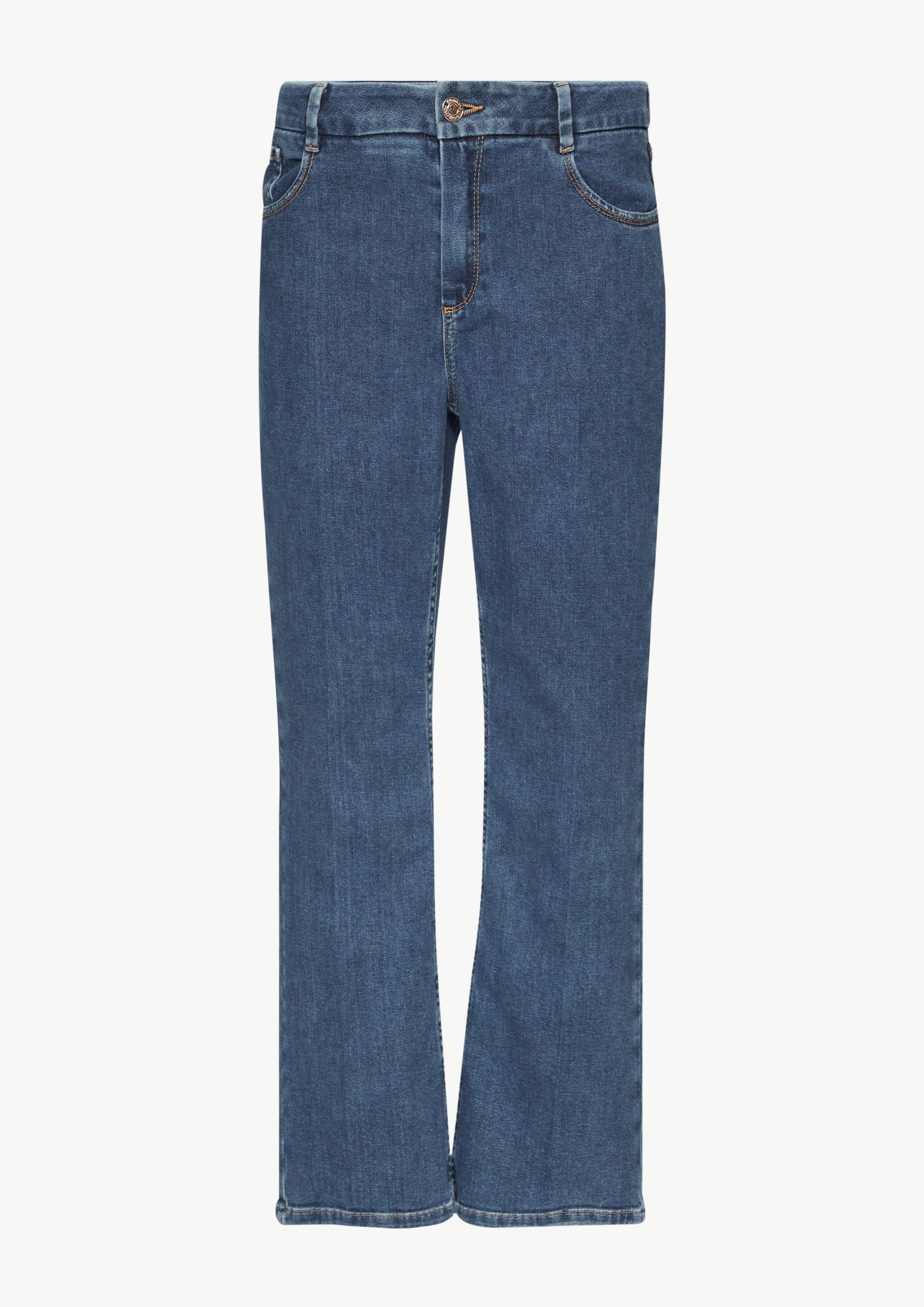 Ausgestellte Ankle-Jeans - blau