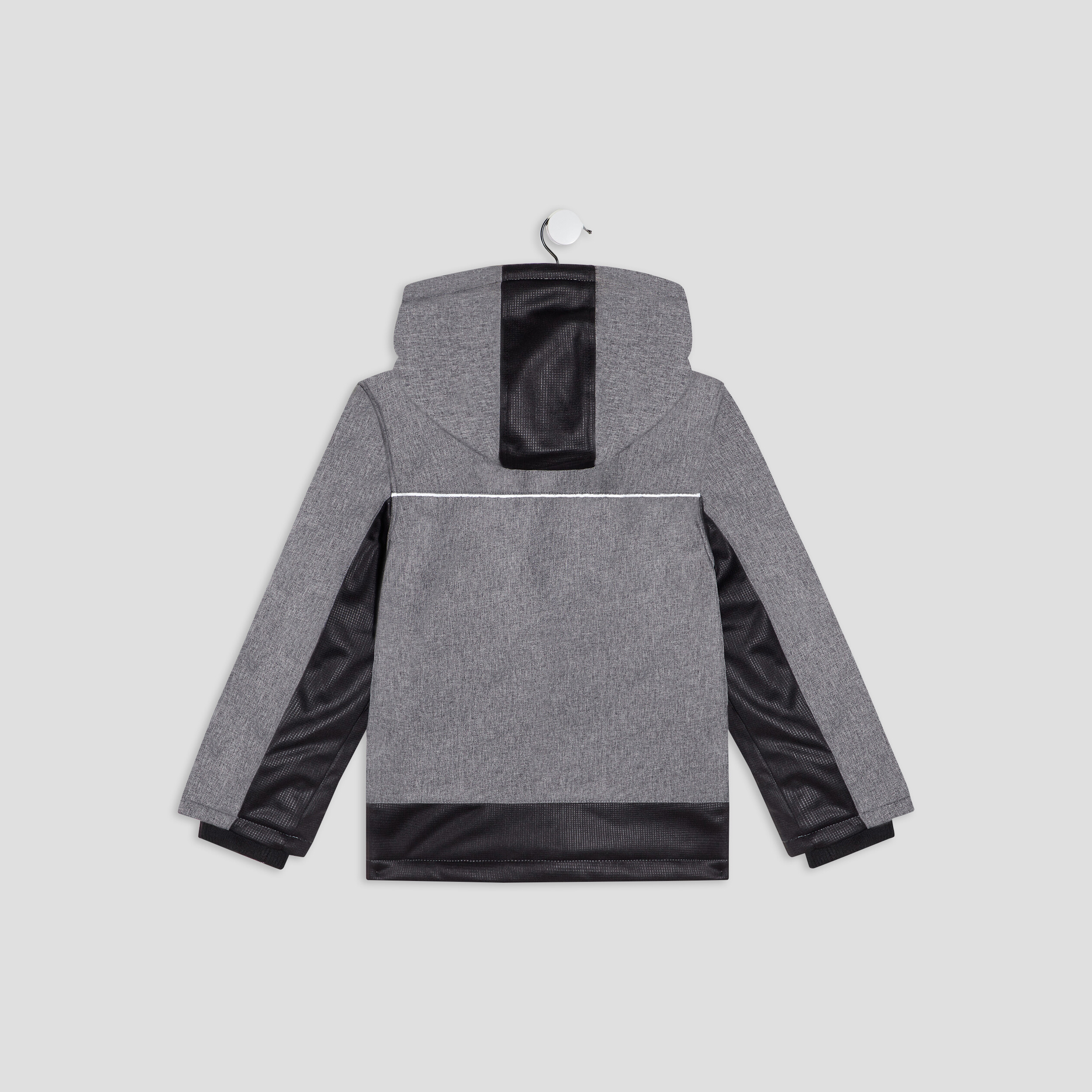 Blouson droit déperlant à capuche orange garçon | La Halle