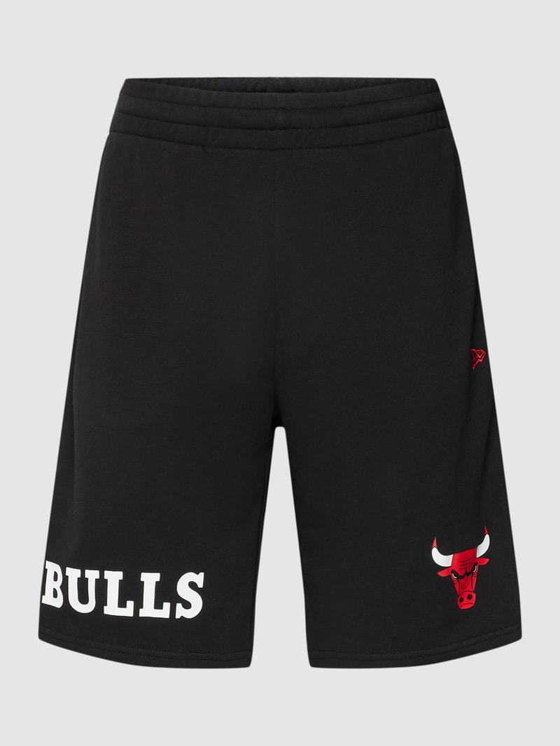 Sweatshorts mit elastischem Bund in schwarz