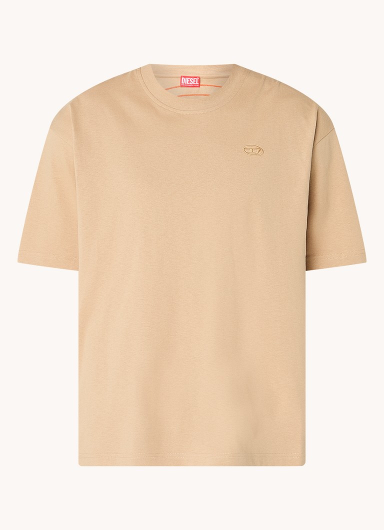 Diesel  T-Boggy-Megoval-D T-shirt met logo- en backprint