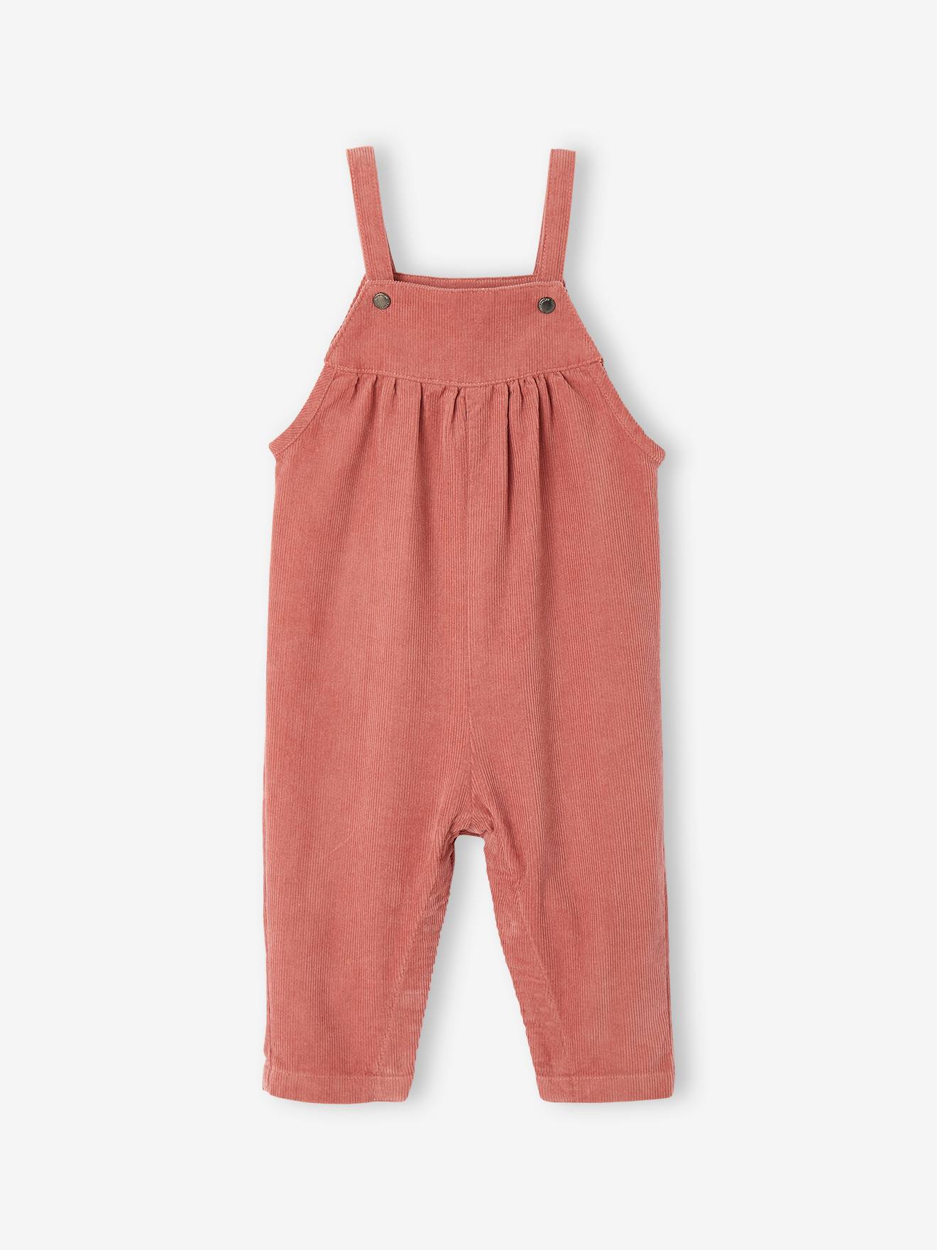 Vertbaudet Mädchen Baby-Set: Bluse und Latzhose - altrosa