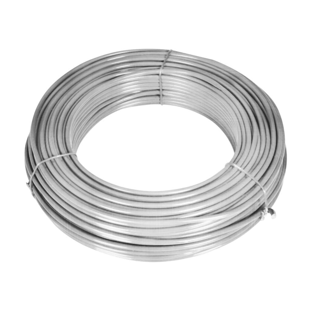 vidaXL Gartenzaun Maschendrahtzaun mit Pfosten Bodenhülsen Stahl Verzinkt 15x0,8m, (1-St)