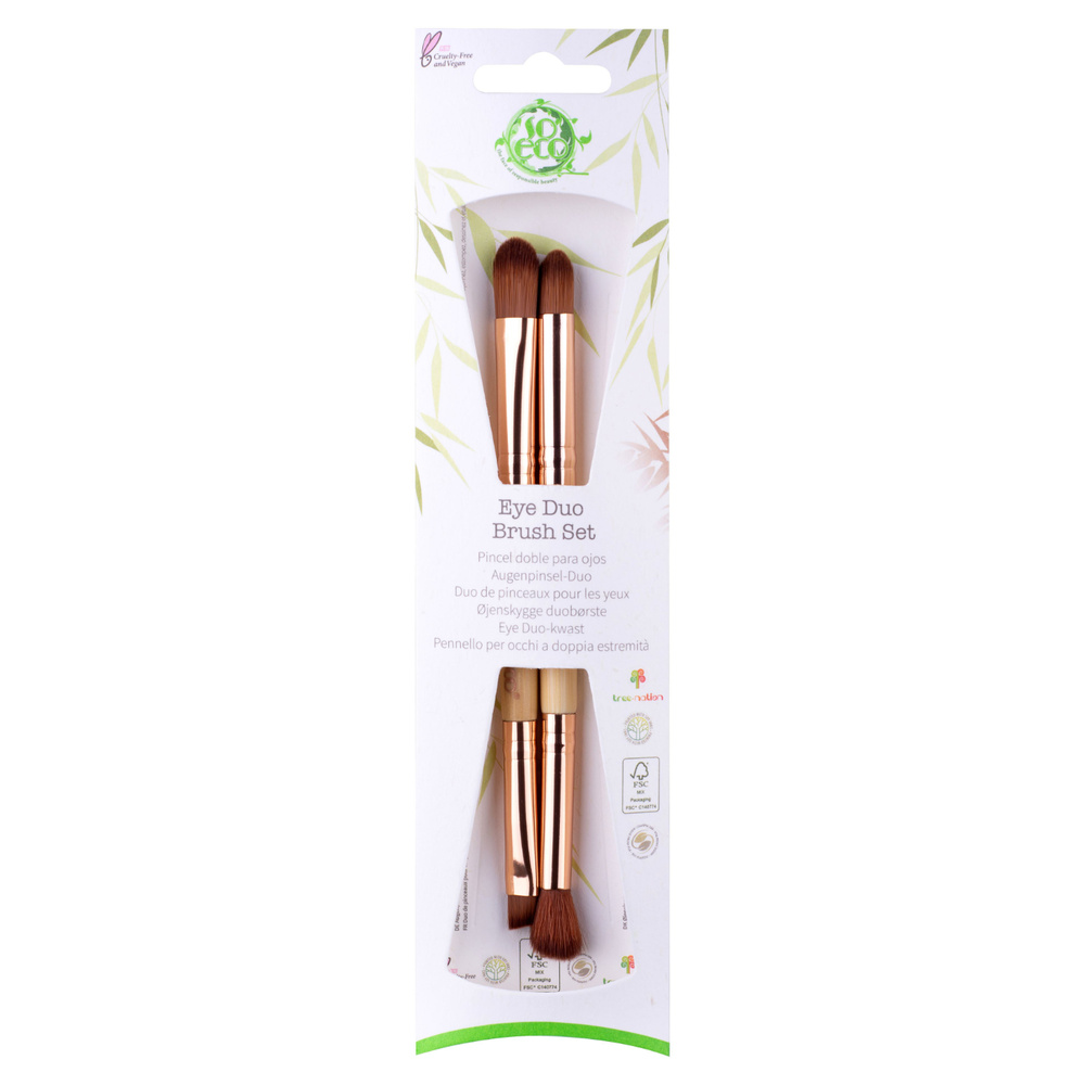 so eco Duo Pinceaux 2 en 1 pour les Yeux Pinceau de maquillage