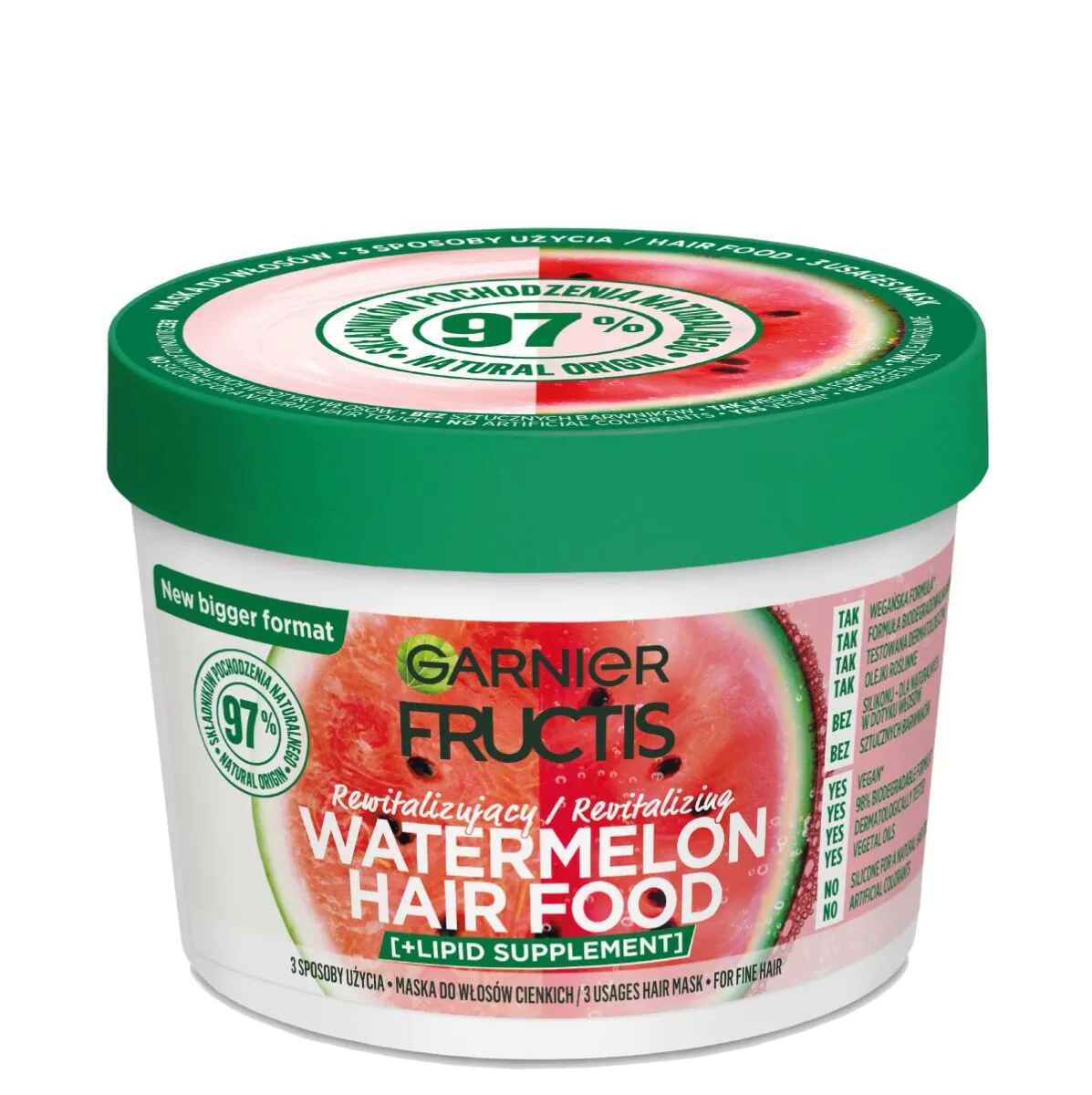 „Fructis Hair Food“ plaukų kaukė su arbūzu