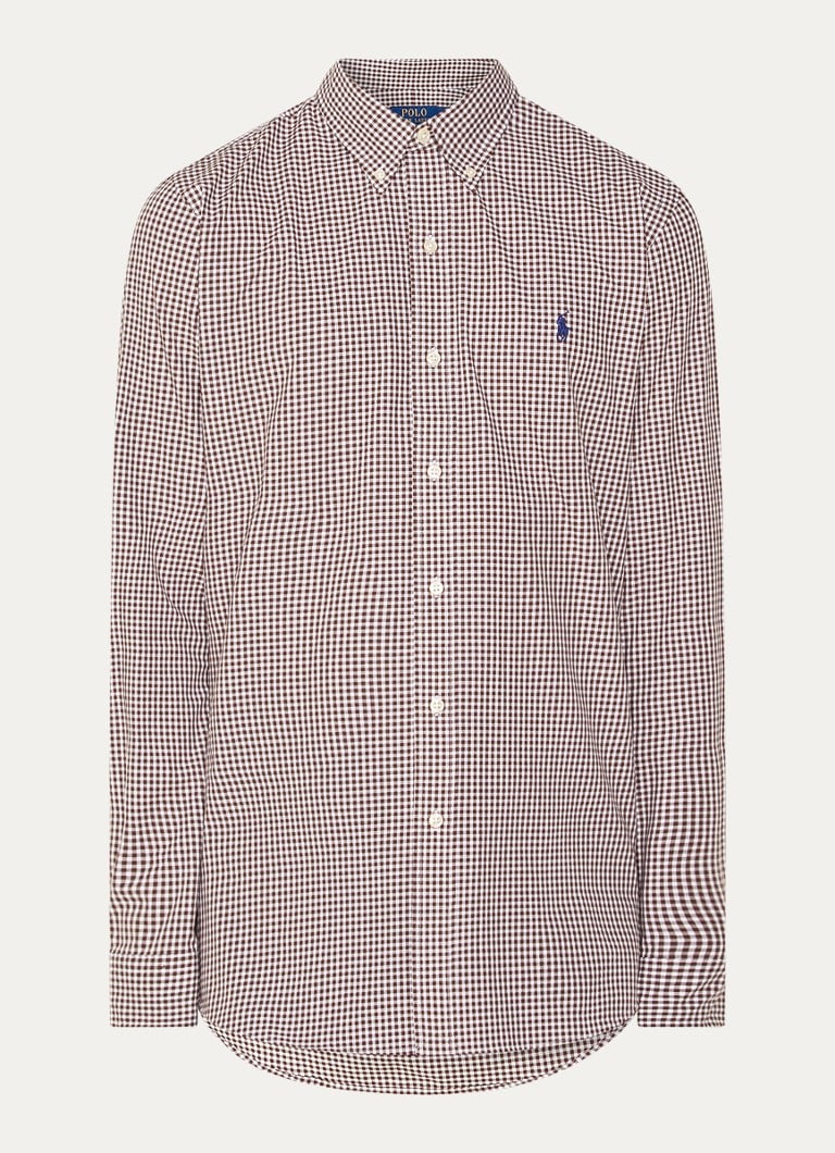 Srajca Ralph Lauren Custom fit s karo vzorcem in vezenim logotipom