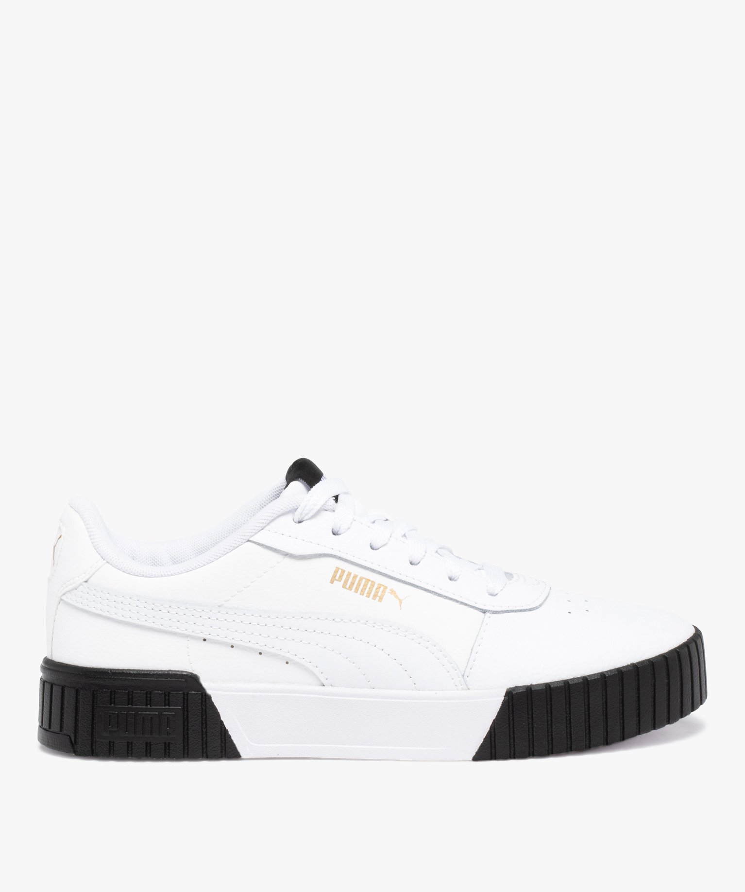Baskets femme unies détails contrastés – Puma Carina blanc | GEMO