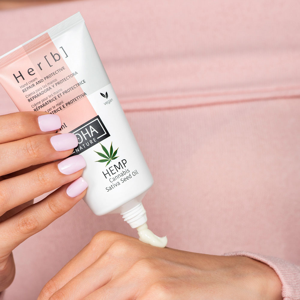 iroha Crème pour les mains RÉPARATRICE &  PROTECTRICE  - HUILE DE GRAINES  DE CHANVRE Crème pour les mains