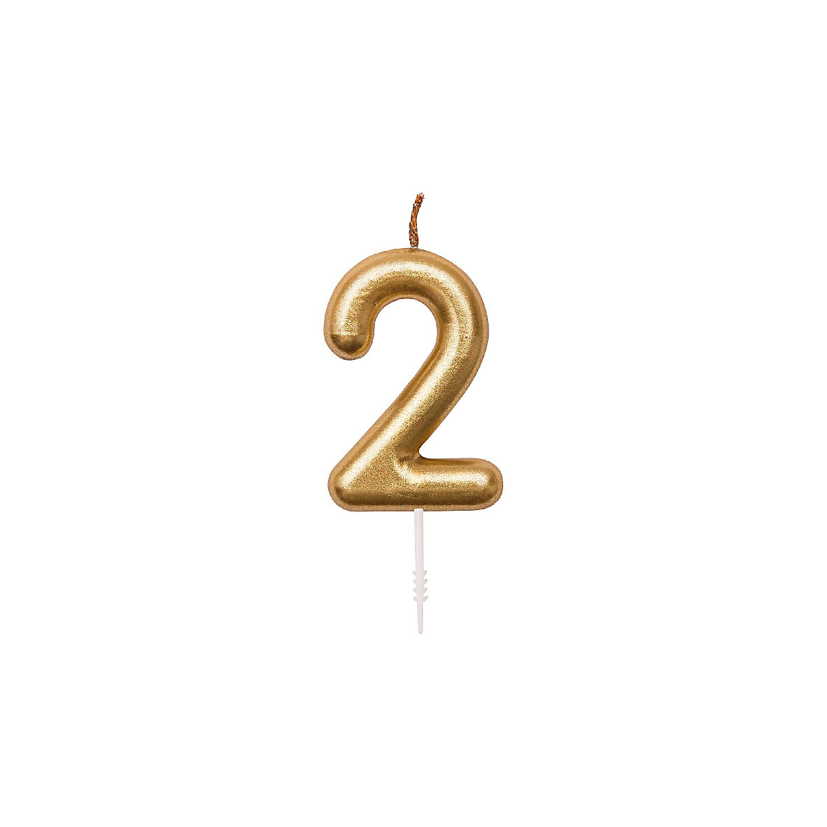 Zahlenkerze 2, Gold