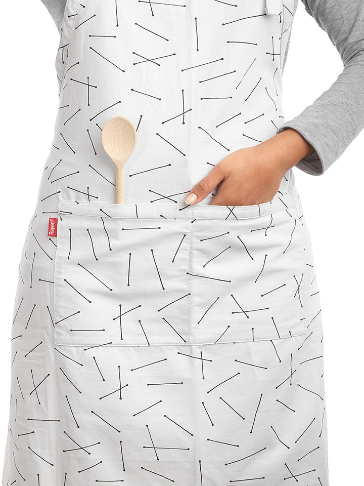 Rayen Schürze in Weiß/ Schwarz günstig kaufen onesize