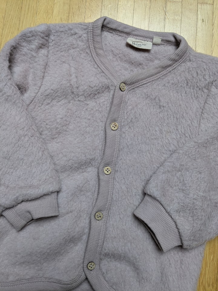 Wheat 100% Merino Wollfleece Jacke Cardigan in Flieder Lila günstig kaufen 86