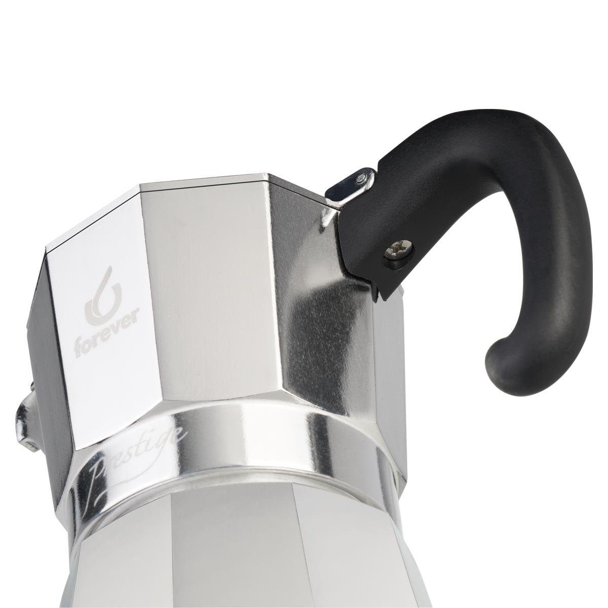 Kelomat Espressokocher Forever Espressokocher Miss Moka Prestige Induktion 3 Tassen Aluminium