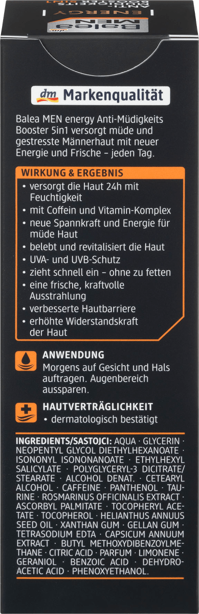 Gesichtscreme Energy Anti Müdigkeits Booster, 50 ml