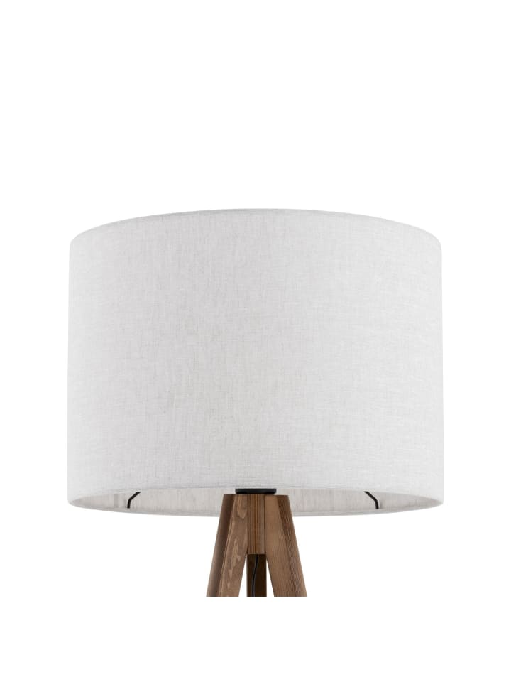 Licht-Erlebnisse Stehlampe in Nussbraun Beige günstig kaufen onesize