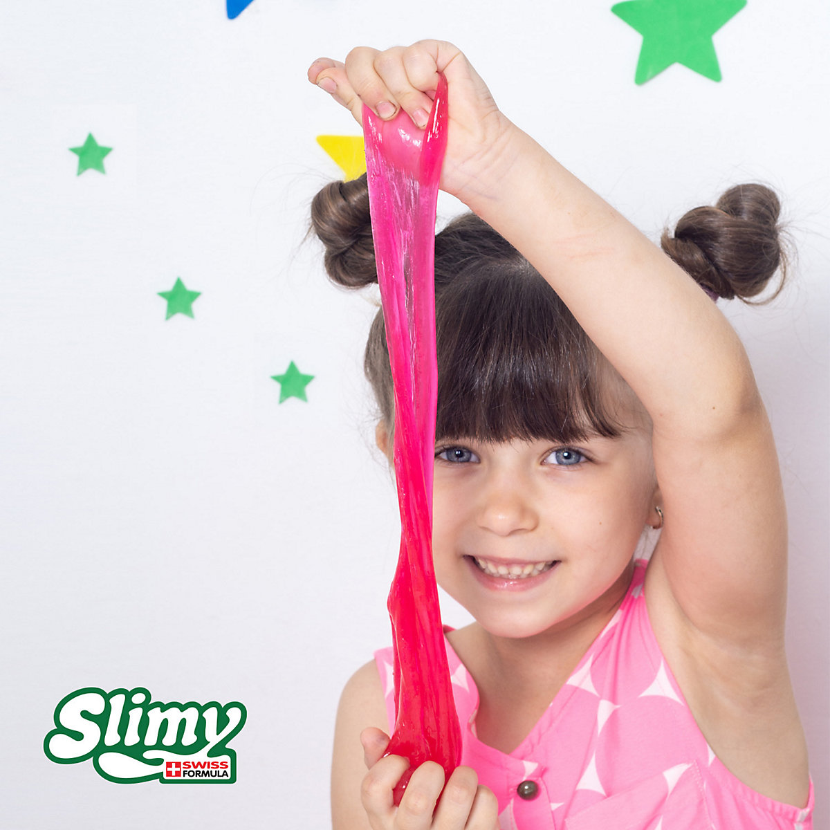 SLIMY® Original, Mega & Hybrid DREIERPACK - 3 x 45g Slime Spielmasse im Zip-Bag für farbenfrohen Knetspaß